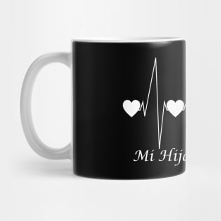 Amo A Mi Hija Mi Vida Latido Del Corazon Camiseta Mug